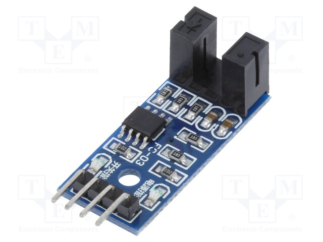 Sensor: optocoupler; Optocoupler: slotted with flag; 32x14mm