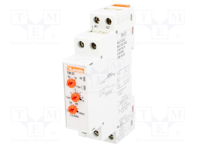 Timer; 1÷10min; NO x2; 250VAC/8A; 24÷240VAC; Usup: 48VDC; DIN