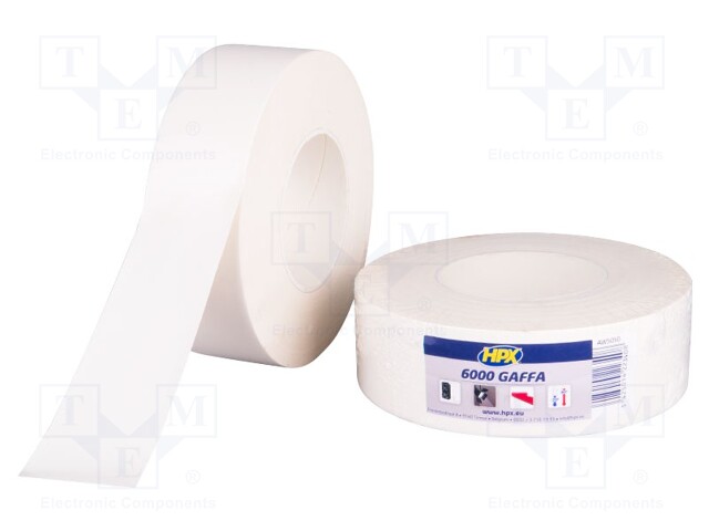Tape: duct; W: 25mm; L: 50m; D: 0.3mm; white; natural rubber; max.60°C