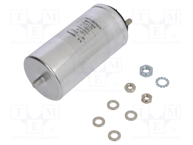 Capacitor: polypropylene; 40uF; Leads: M6 screw; ESR: 6Ω; C44A; ±5%