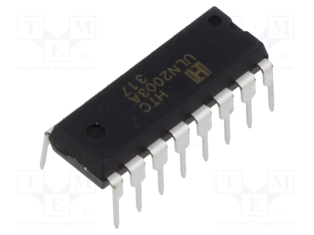 IC: driver; darlington,transistor array; DIP16; 0.5A; 50V; Ch: 7