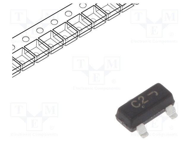 Transistor: PNP; bipolar; 32V; 100mA; 300mW; SOT23