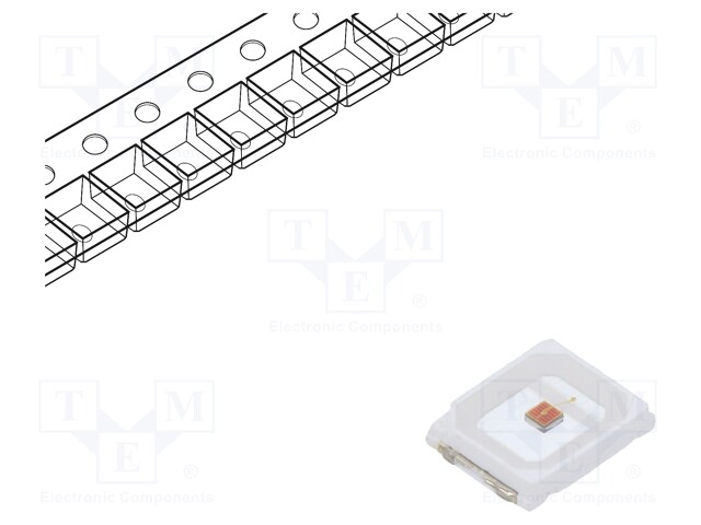 LED; 2835; 120°; flat; 2.8x3.5x0.65mm; Pmax: 300mW; P opt: 45mW