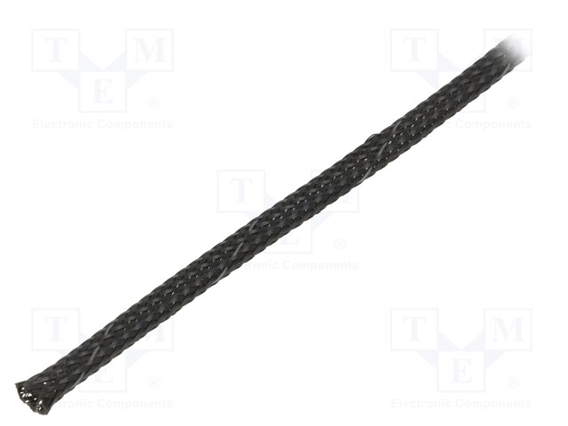 Polyester conduit; ØBraid : 3÷7,nom.4mm; polyester; black; L: 100m
