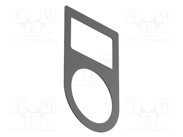 Bezel without description label; 22mm; OptoHiT; black; aluminium