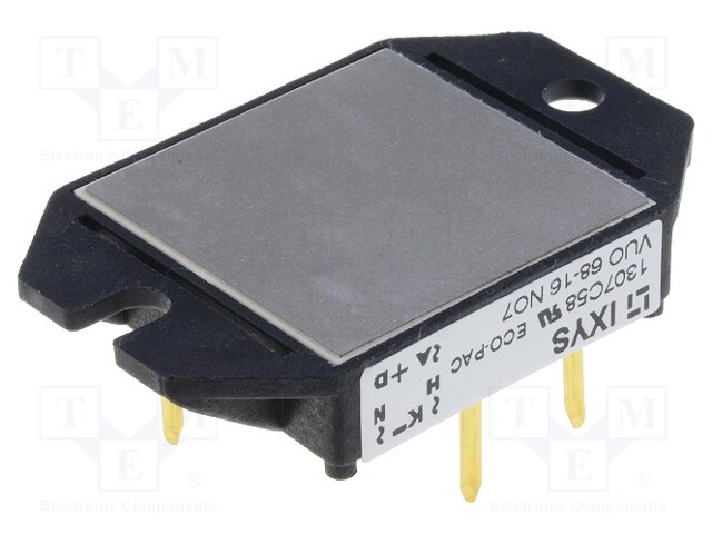 Three-phase bridge rectifier; Urmax: 1.6kV; If: 68A; Ifsm: 300A