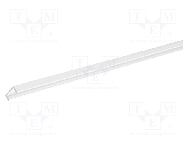 Profiles for LED modules; white; L: 1m; MICRO-PLUS; aluminium