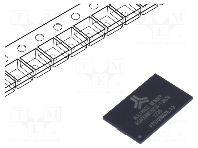 DRAM memory; DDR3,SDRAM; 64Mx16bit; 1.5V; 800MHz; FBGA96; 0÷70°C