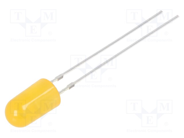 LED; 4.8mm; orange; 330÷500mcd; 60°; Front: convex; 3/3.5/5V; 1.8Hz