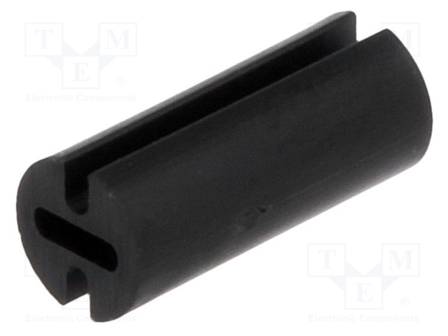 Spacer sleeve; LED; Øout: 4.5mm; ØLED: 3mm; L: 10.5mm; black; UL94V-2