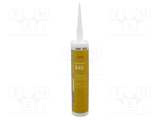 Silicone rubber; transparent; 0.31l; ELASTOSIL E43; 15min