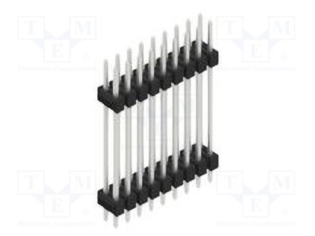 Connector: pin strips; pin header; male; PIN: 18; 2.54mm; THT; 2x9