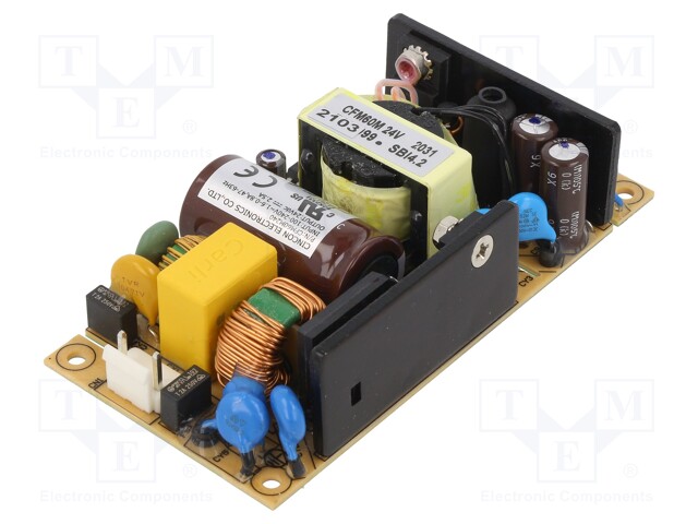 60W; 120÷370VDC; 90÷264VAC; 24VDC; 2.5A; -20÷70°C; Mounting: panel