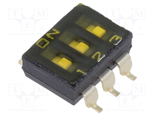 Switch: DIP-SWITCH; OFF-ON; 0.025A/24VDC; Pos: 2; -40÷85°C; 50mΩ