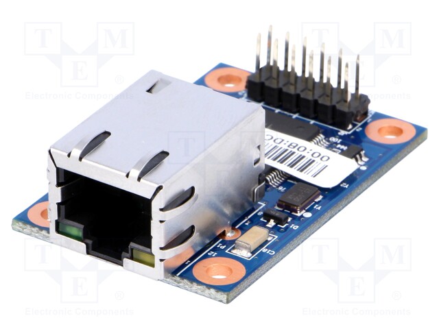 Module: Ethernet; 3.3VDC; ARP,ICMP,IGMP,IPv4,MAC,TCP,UDP; UART