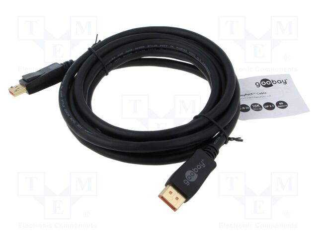 Cable; DisplayPort 2.1,HDCP 2.2; DisplayPort plug,both sides