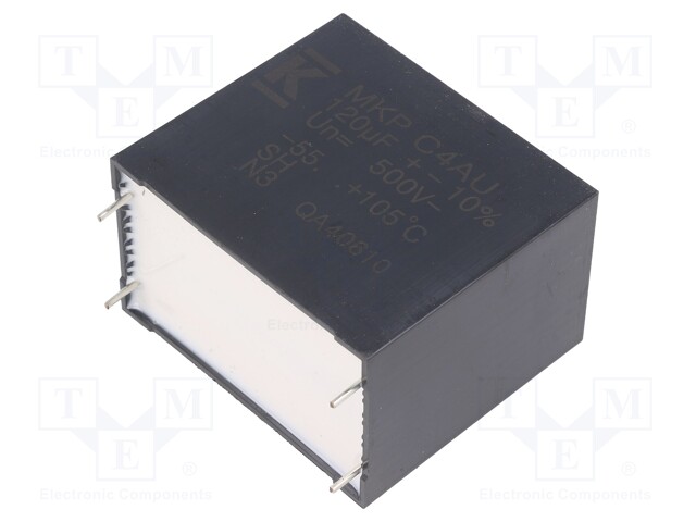 Capacitor: polypropylene; DC-Link; 120uF; ESR: 2.5mΩ; THT; ±10%