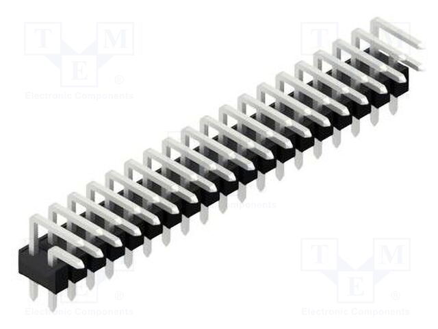 Connector: pin strips; pin header; male; PIN: 38; 2.54mm; THT; 2x19