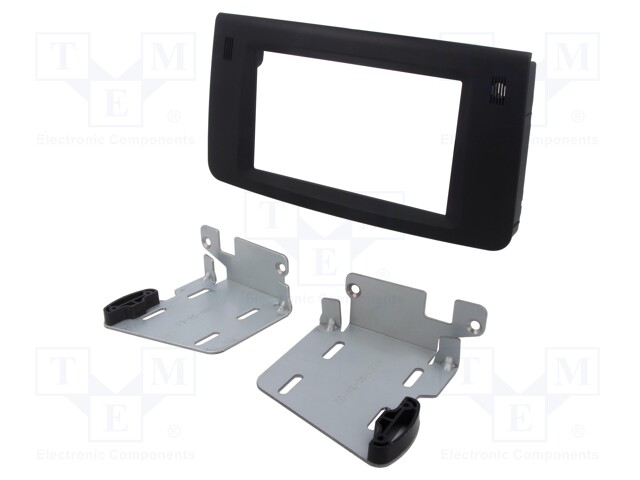 Radio mounting frame; Mercedes; 2 DIN; black