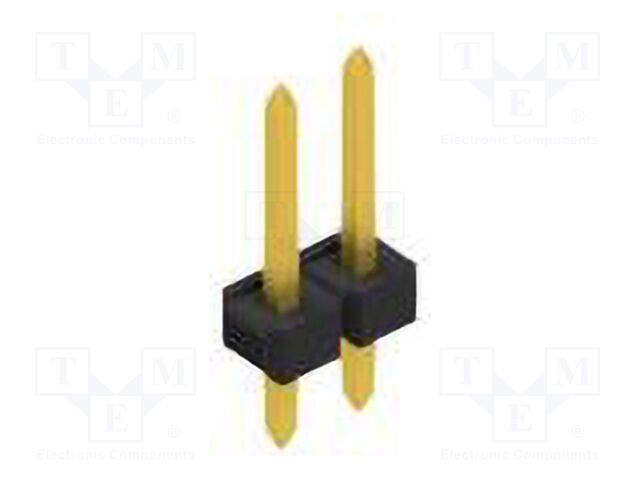 Connector: pin strips; pin header; male; PIN: 2; 2.54mm; THT; 1x2