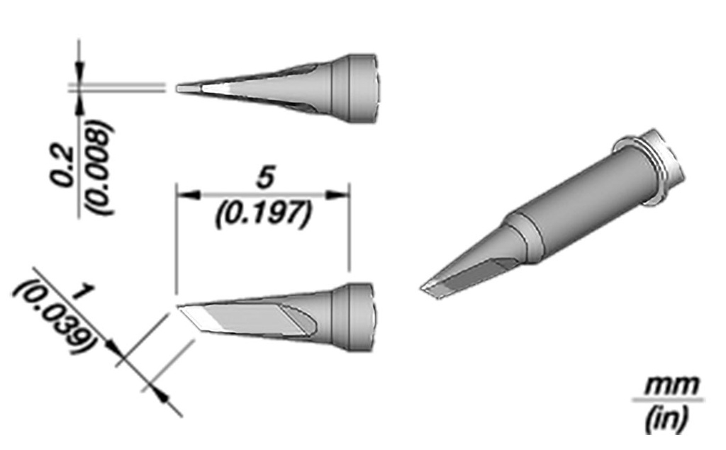 Tip; knife; 1x0.2mm