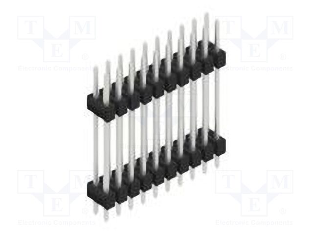 Connector: pin strips; pin header; male; PIN: 20; 2.54mm; THT; 2x10
