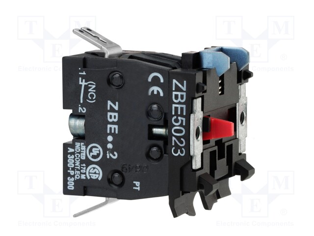 Contact Block, SPST - NC, Quick Connect, 1 Pole, 1.1 A, 125 V