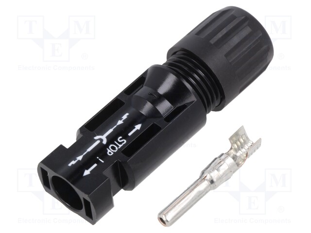 Connector: solar; male; straight; 4÷6mm2; crimped; photovoltaics