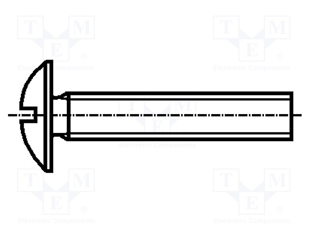 Screw; M3x5; Head: button; slotted; A2 stainless steel; 0,8mm