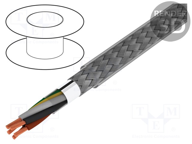Wire; BiTservo; 4G2,5mm2; aluminium foil,tinned copper braid