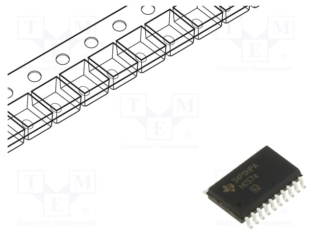 IC: digital; D flip-flop; Ch: 8; SMD; SO20; HC; OUT: 3-state
