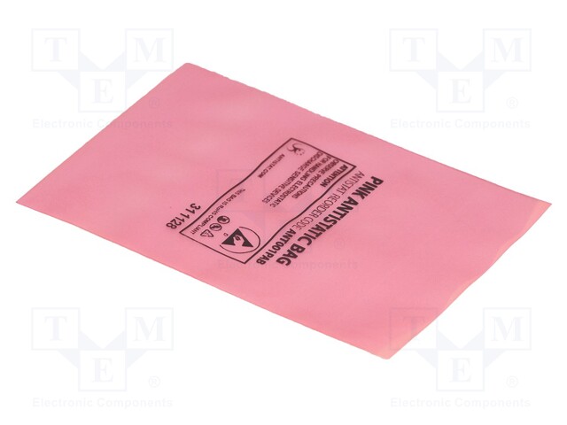 Protection bag; ESD; L: 915mm; W: 610mm; Thk: 75um; 100pcs; pink