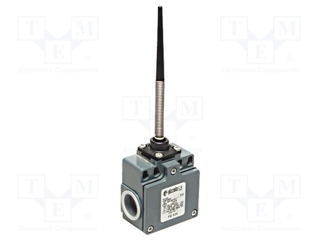 Limit switch; rubber seal,spring, total length 101,5mm; 10A