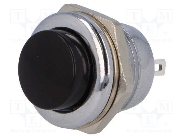 Switch: push-button; Pos: 2; SPST-NO; 3A/250VAC; black; 50mΩ