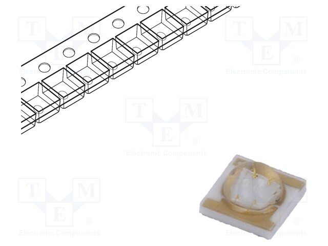 LED; 3535; 120°; convex; 3.45x3.45x1.95mm; Pmax: 1W