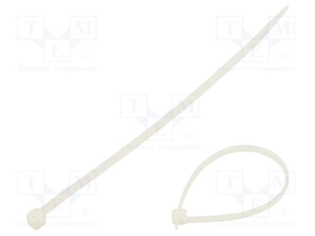 Cable tie; L: 370mm; W: 4.8mm; polyamide; 220N; natural; 100pcs.
