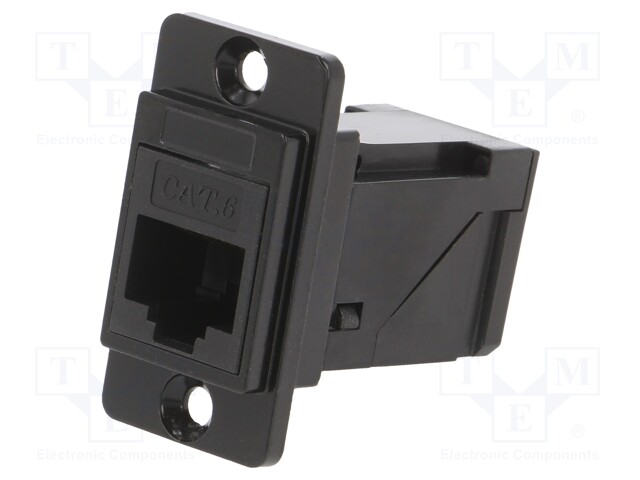 Coupler; DUALSLIM; Cat: 6; Layout: 8p8c; RJ45 socket,both sides
