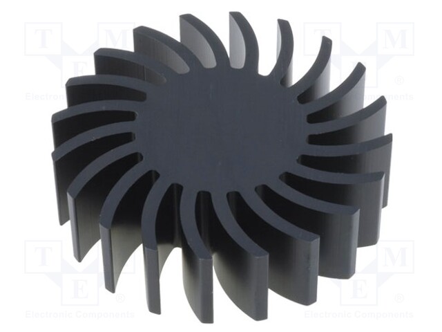 Heatsink; LED; Ø: 70mm; H: 20mm; Colour: black