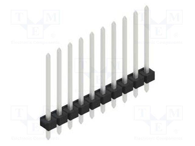 Connector: pin strips; pin header; male; PIN: 10; 2.54mm; THT; 1x10