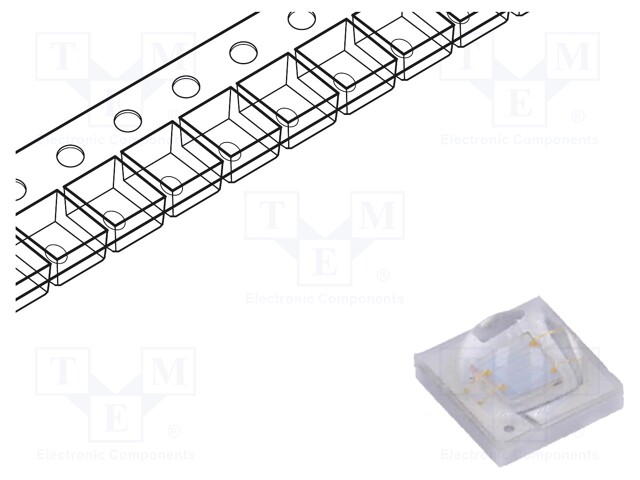 LED; convex; 3.45x3.45x2.15mm; Pmax: 3W; P opt: 870÷920mW