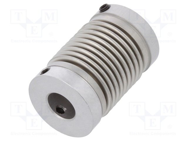 Coupling; Ø1: 10mm; Ø2: 8mm; Mat: aluminium,stainless steel