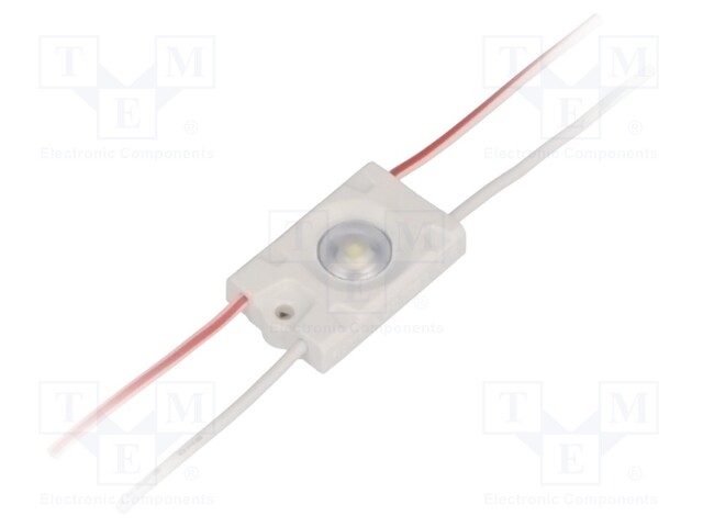 Module: LED; Colour: white cold; 0.36W; 27(typ)lm; 12VDC; 120°