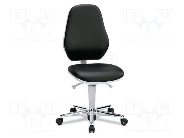 Chair; ESD; Seat dim: 460x440mm; 470÷610mm; black; 17kg