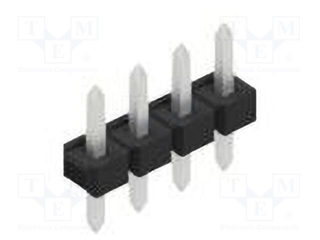 Connector: pin strips; pin header; male; PIN: 4; 2.54mm; THT; 1x4