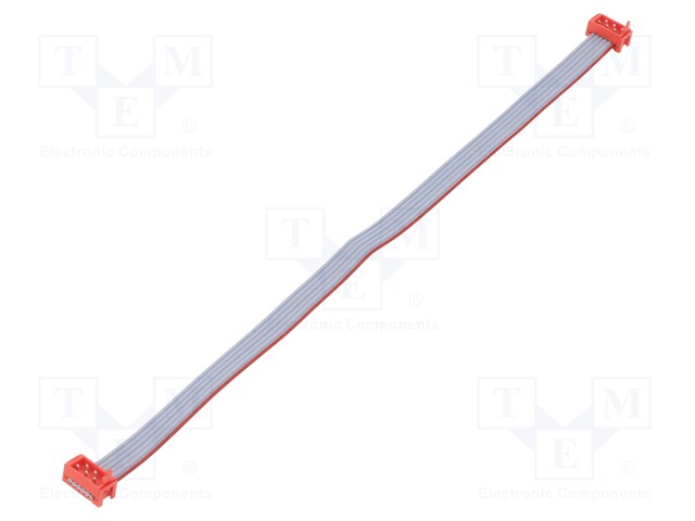 Cable: ribbon cable with connectors; PIN: 6; Layout: 2x3; plug