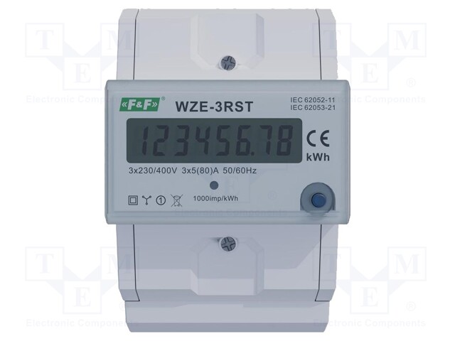 Counter; digital,mounting; for DIN rail mounting; LCD; Inom: 5A