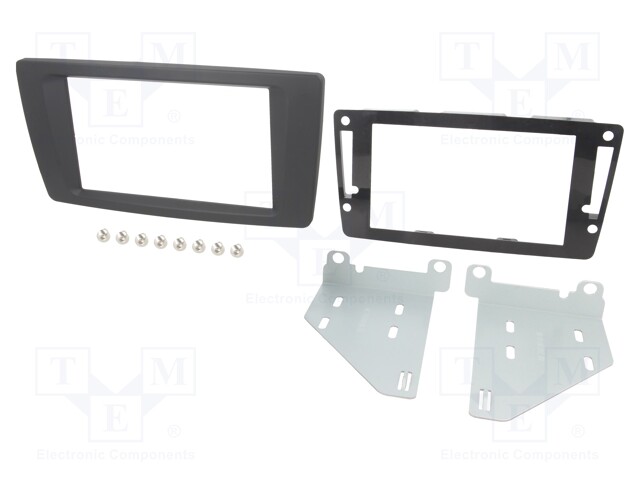 Radio mounting frame; Škoda; 2 DIN; black