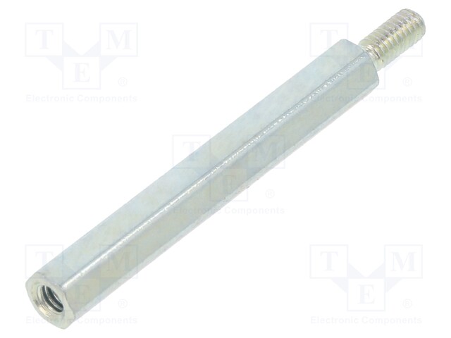 Screwed spacer sleeve; Int.thread: M2,5; 30mm; Ext.thread: M2,5