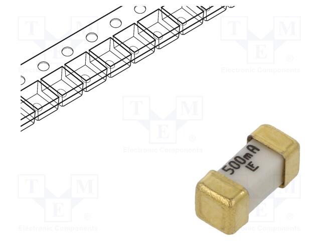 Fuse, Surface Mount, 500 mA, NANO2 Series, 125 VAC, 32 VDC, Very Fast Acting, SMD