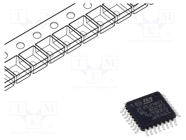 ARM microcontroller; Flash: 32kB; 48MHz; SRAM: 4kB; LQFP32